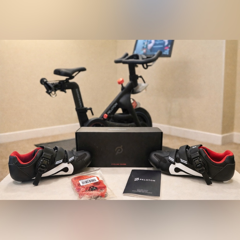 Peloton Unisex Slip-On Ratchet Clip w/Hook & Loop Cycling Shoes Sz 39